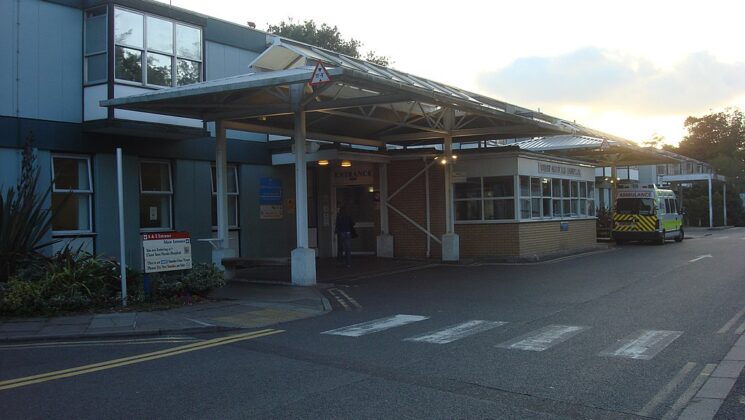 The front of West Suffolk Hospital