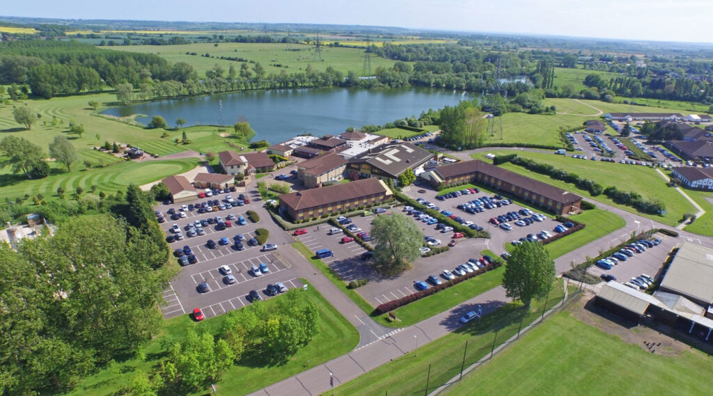 An aerial view of Wyboston Lakes, venue for the One Weekend