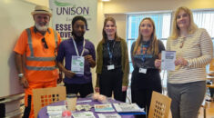 UNISON members pledging to vote for industrial action at Huntingdonshire District Council