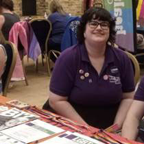 Lily at a UNISON stall