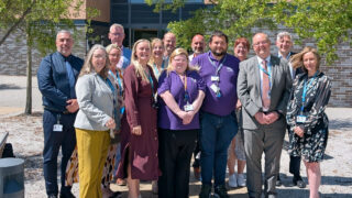 Representatives from UNISON, East Suffolk Council and East Suffolk Services Ltd after signing the End Violence at Work Charter